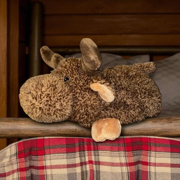 Mary Meyer Moose Plush Beanie Stuffed Animal Antlers Forest Nursery Shower 11” - Picture 1 of 10